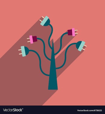 Flat web icon with long shadow eco energy vector image