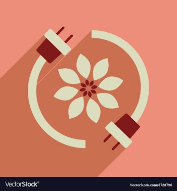 Flat web icon with long shadow eco energy vector image
