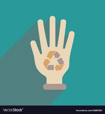 Flat web icon with long shadow eco friendly sign vector image