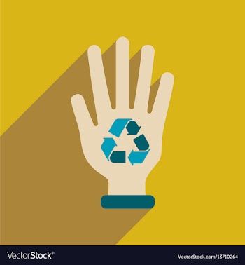 Flat web icon with long shadow eco friendly sign vector image