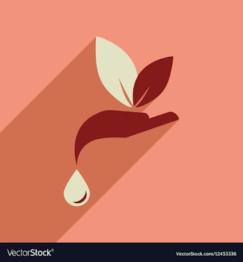 Flat web icon with long shadow Eco hand symbol vector image