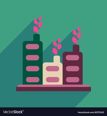 Flat web icon with long shadow Eco-house vector image