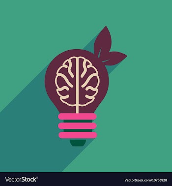 Flat web icon with long shadow eco light bulb vector image