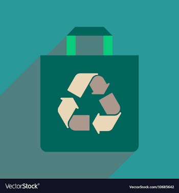Flat web icon with long shadow eco pack vector image