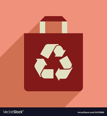 Flat web icon with long shadow eco pack vector image
