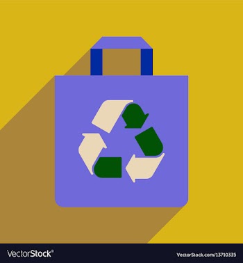 Flat web icon with long shadow eco pack vector image