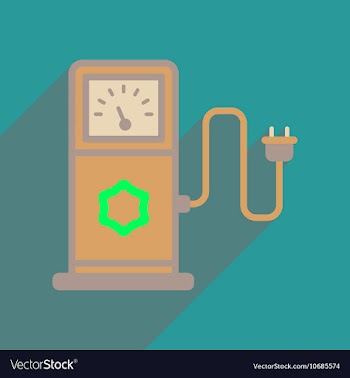 Flat web icon with long shadow eco refill vector image