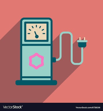 Flat web icon with long shadow eco refill vector image