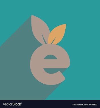 Flat web icon with long shadow eco symbol vector image