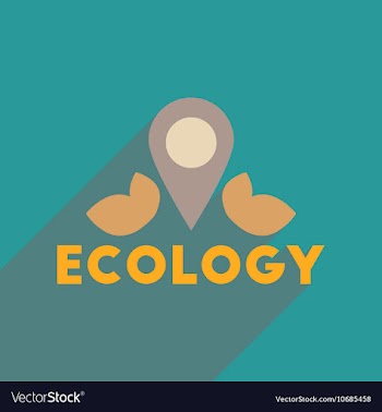 Flat web icon with long shadow eco symbol vector image