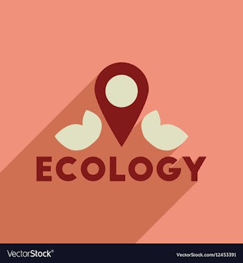 Flat web icon with long shadow eco symbol vector image