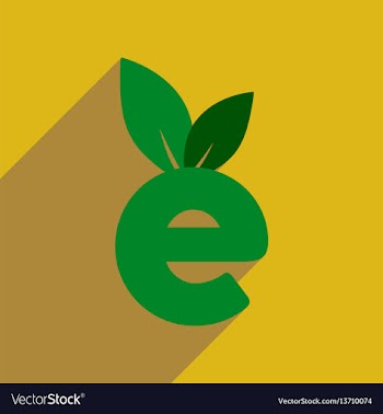 Flat web icon with long shadow eco symbol vector image