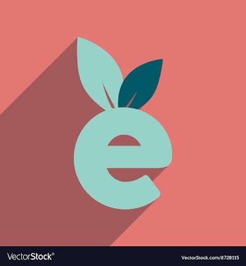 Flat web icon with long shadow eco symbol vector image