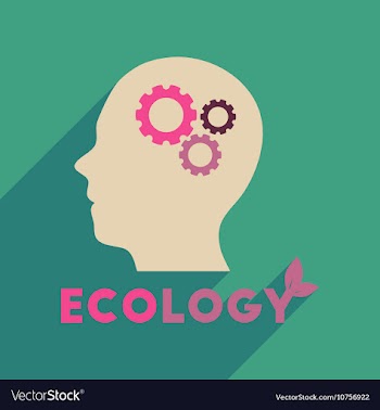 Flat web icon with long shadow eco thinking vector image