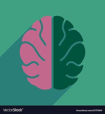 Flat web icon with long shadow eco thinking vector image