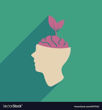 Flat web icon with long shadow eco thinking vector image
