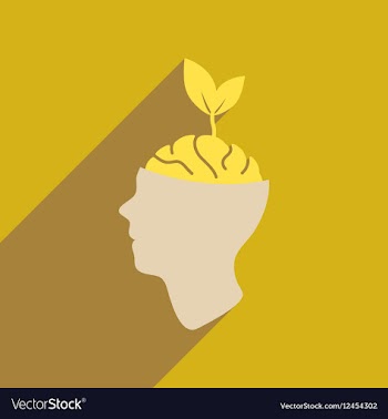 Flat web icon with long shadow eco thinking vector image