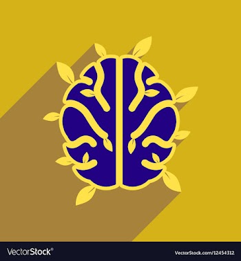 Flat web icon with long shadow eco thinking vector image