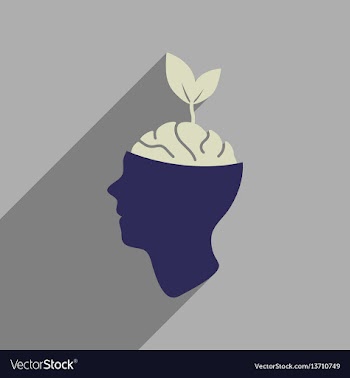 Flat web icon with long shadow eco thinking vector image
