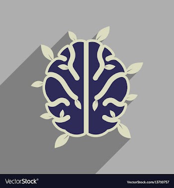 Flat web icon with long shadow eco thinking vector image