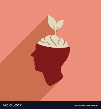 Flat web icon with long shadow eco thinking vector image