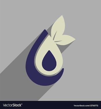 Flat web icon with long shadow eco water vector image