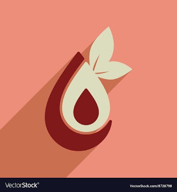 Flat web icon with long shadow eco water vector image