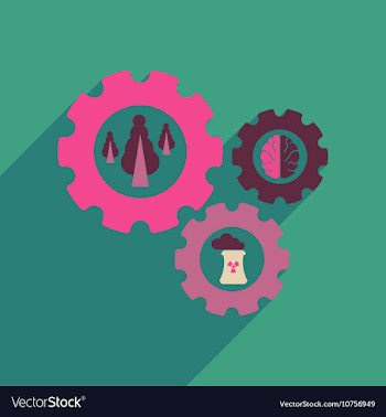 Flat web icon with long shadow ecology vector image