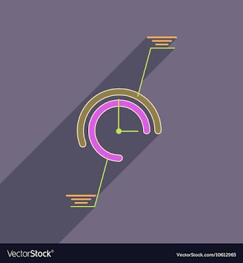 Flat web icon with long shadow economic chart vector image