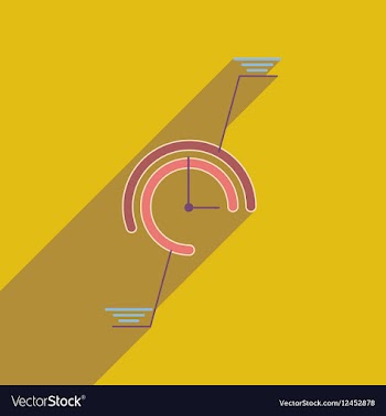 Flat web icon with long shadow economic chart vector image