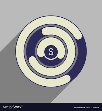Flat web icon with long shadow economic chart vector image