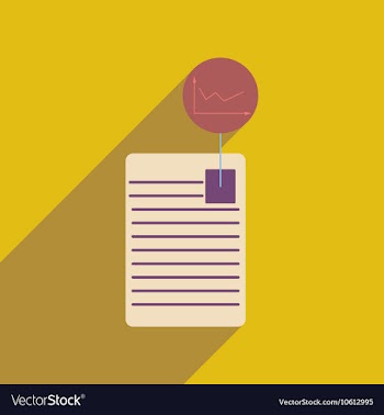 Flat web icon with long shadow economic document vector image