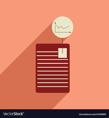 Flat web icon with long shadow economic document vector image