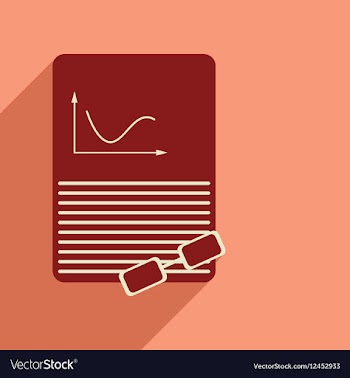 Flat web icon with long shadow economic document vector image