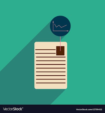 Flat web icon with long shadow economic document vector image