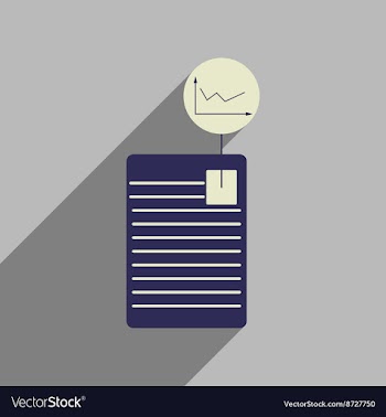 Flat web icon with long shadow economic document vector image