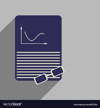 Flat web icon with long shadow economic document vector image
