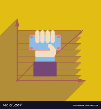 Flat web icon with long shadow economic money in vector image