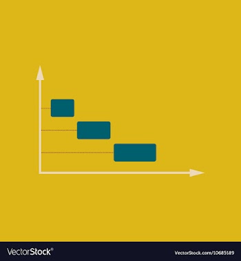 Flat web icon with long shadow economy graph vector image