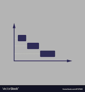 Flat web icon with long shadow economy graph vector image