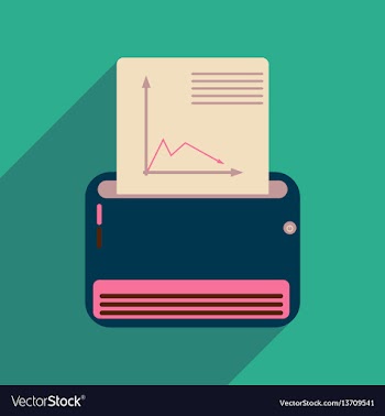 Flat web icon with long shadow fax machine vector image