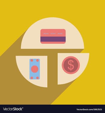 Flat web icon with long shadow financial chart vector image