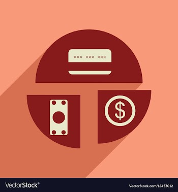 Flat web icon with long shadow financial chart vector image