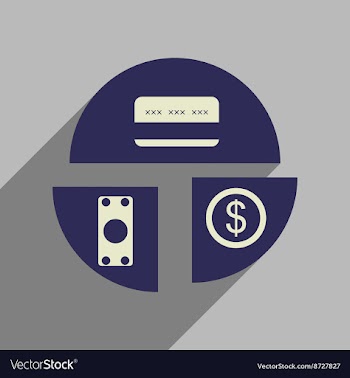 Flat web icon with long shadow financial chart vector image
