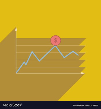 Flat web icon with long shadow financial vector image