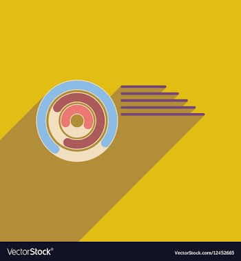 Flat web icon with long shadow financial vector image