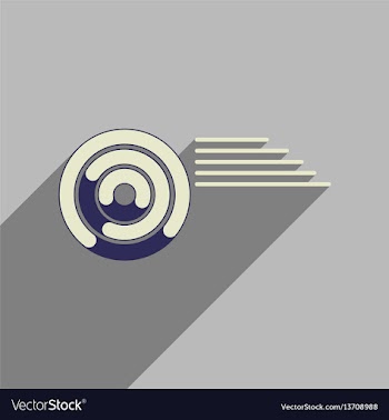 Flat web icon with long shadow financial vector image