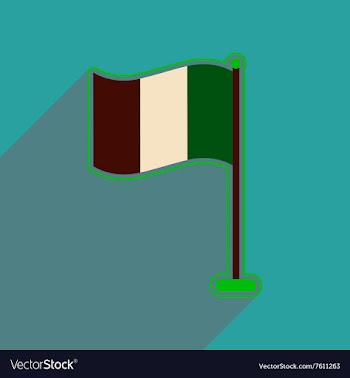 Flat web icon with long shadow flag of Ireland vector image