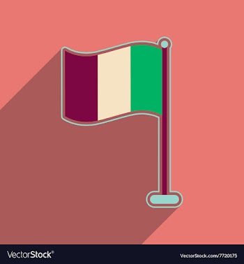 Flat web icon with long shadow flag of Ireland vector image