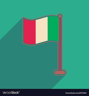 Flat web icon with long shadow flag of Ireland vector image